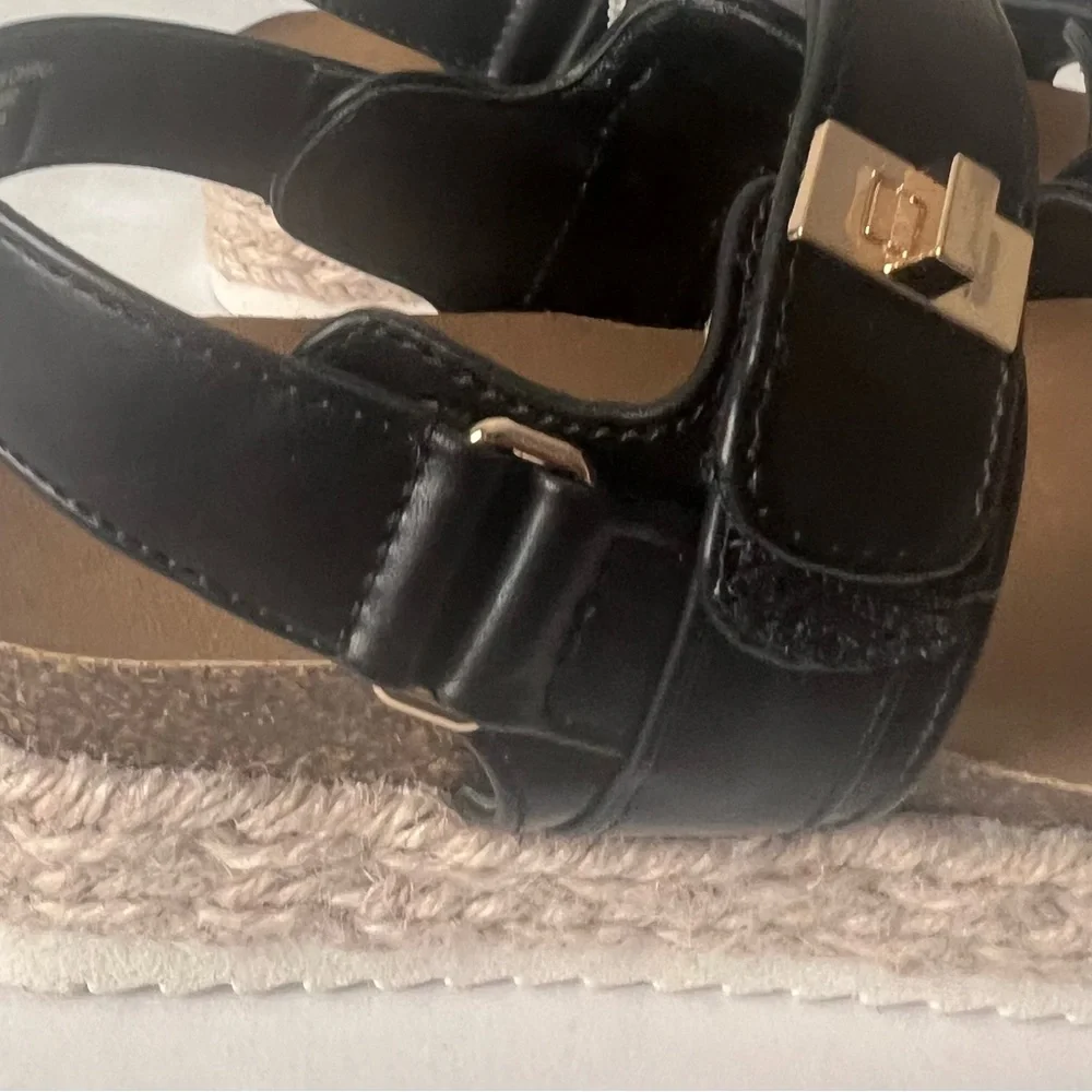 Steve Madden Little Girl’s Dressy‎ Black Platform Buckle Sandals, Size 13 NWOT